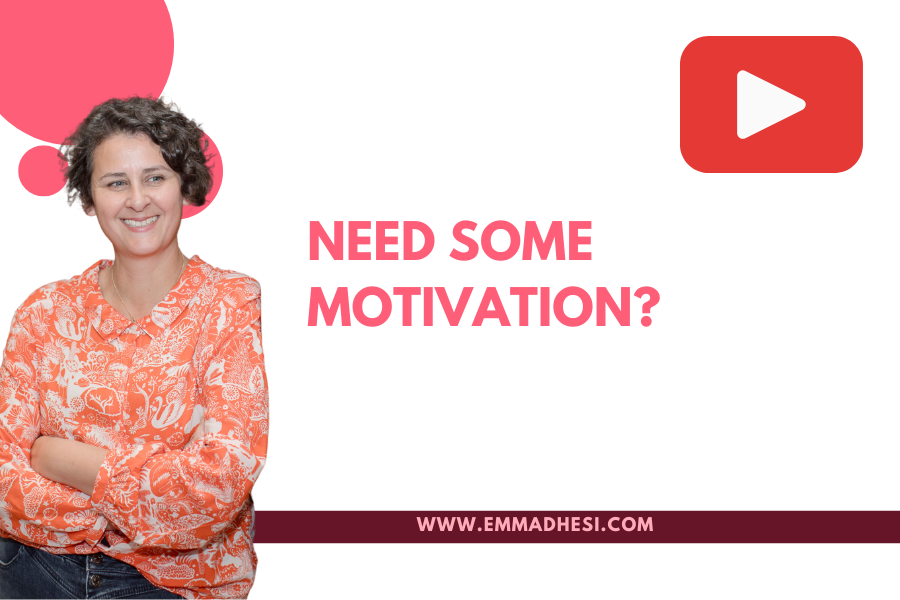 White background with the words 'need some motivation?' in pink letters