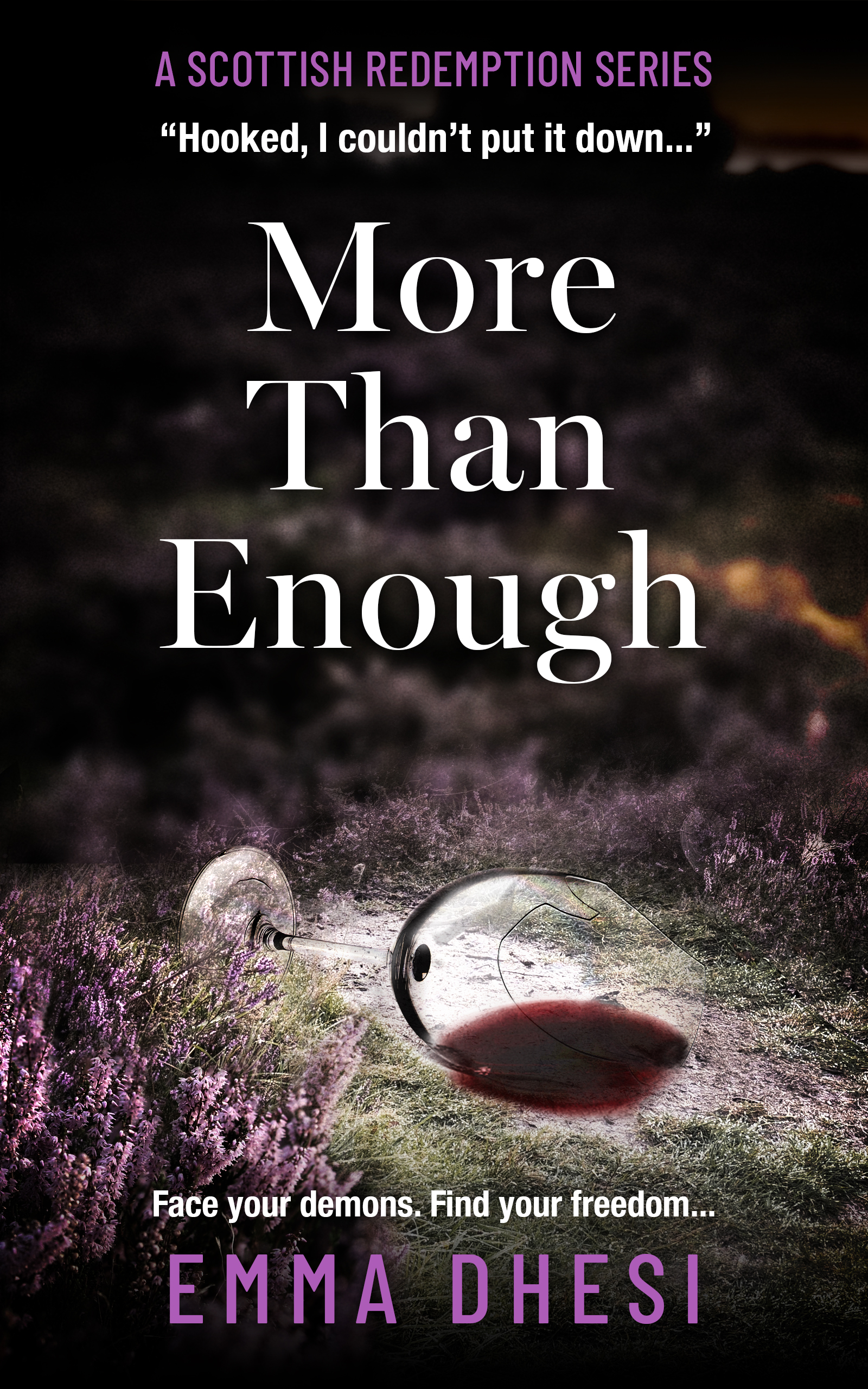 Book cover of More Than Enough by Emma Dhesi, a women's fiction family drama set in Scotland